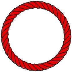 ROPE BORDER 3 INCH CIRCLE